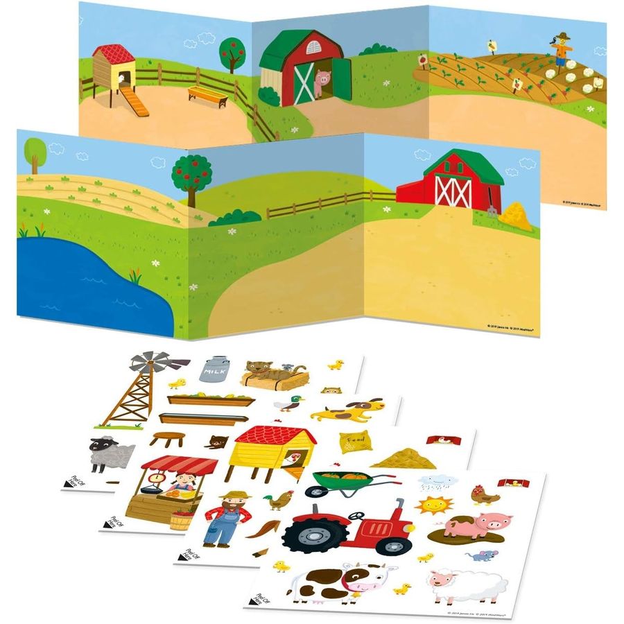 Peaceable Kingdom On the Farm Reusable Sticker Tote, view 2