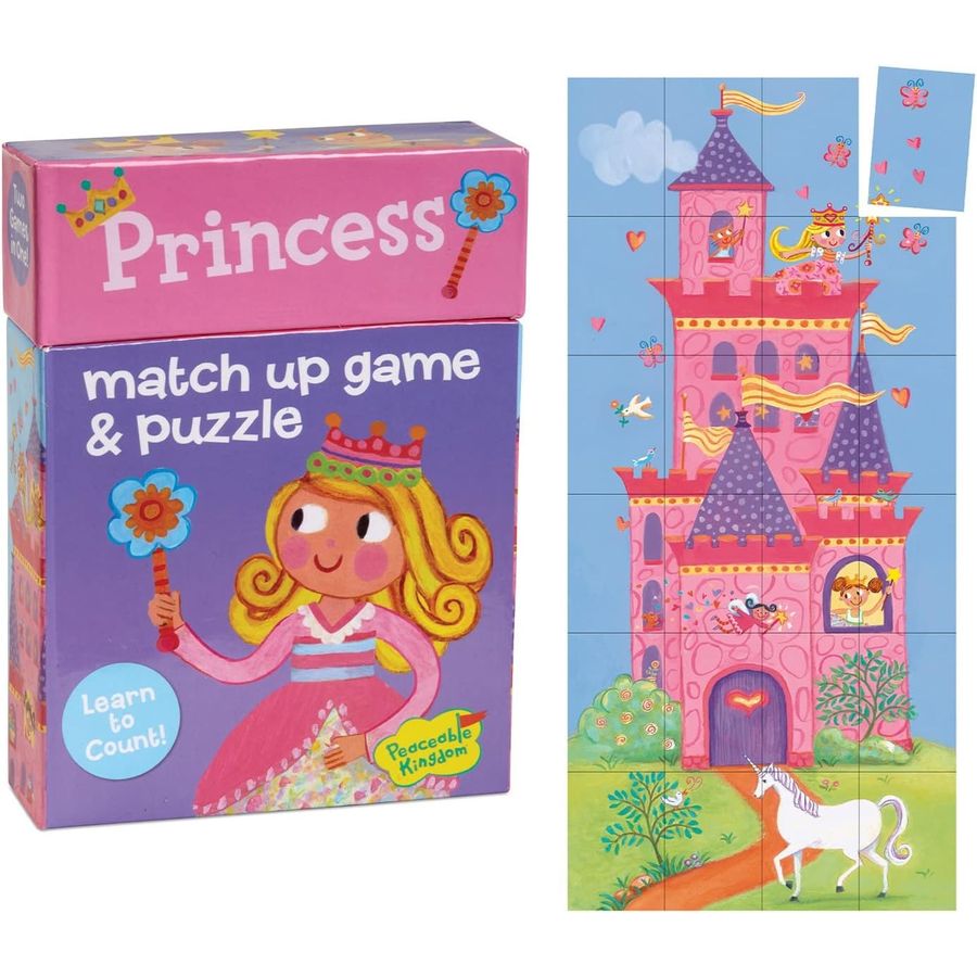 Peaceable Kingdom Princess Match Up Game and Floor Puzzle