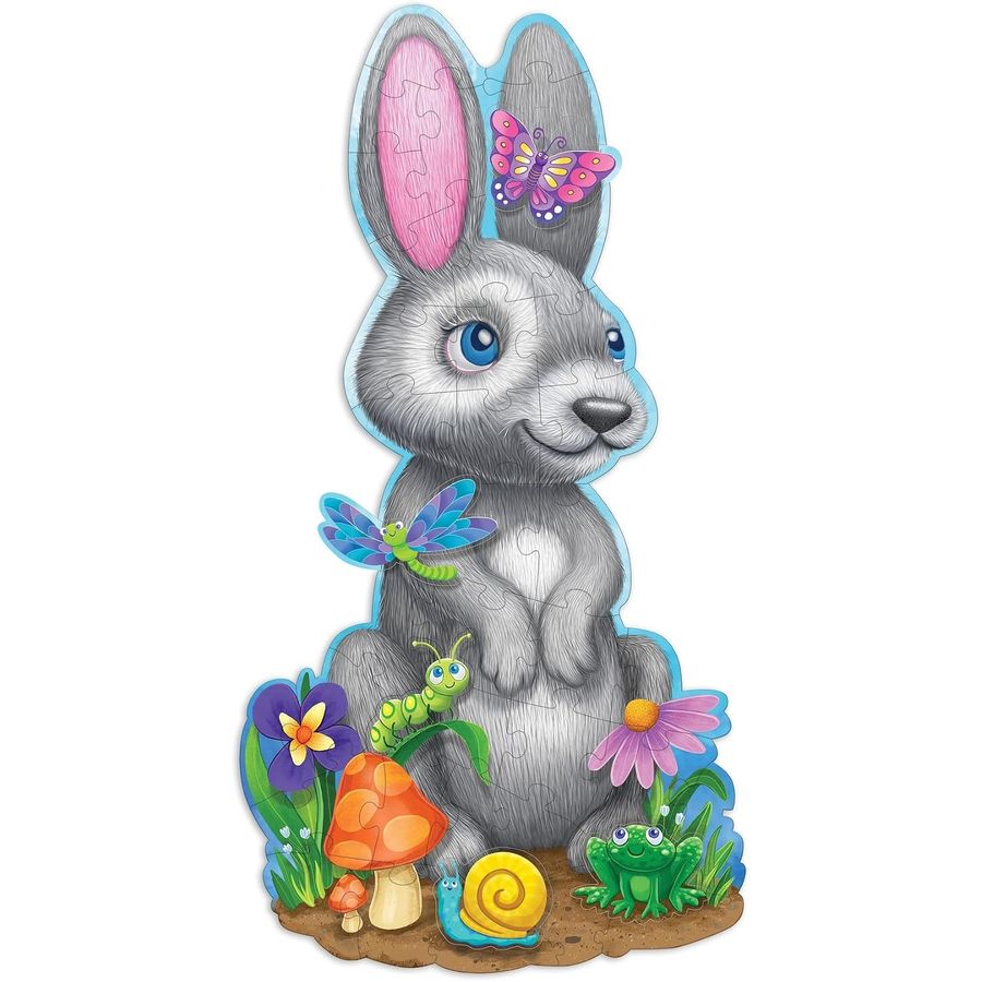 Peaceable Kingdom Shimmery Bunny Floor Puzzle, 41 Pieces, view 3
