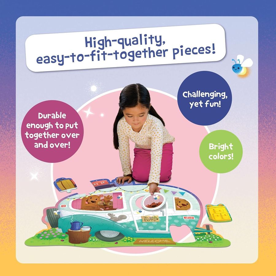 Peaceable Kingdom Shiny Camper Floor Puzzle, 45 Pieces, view 2