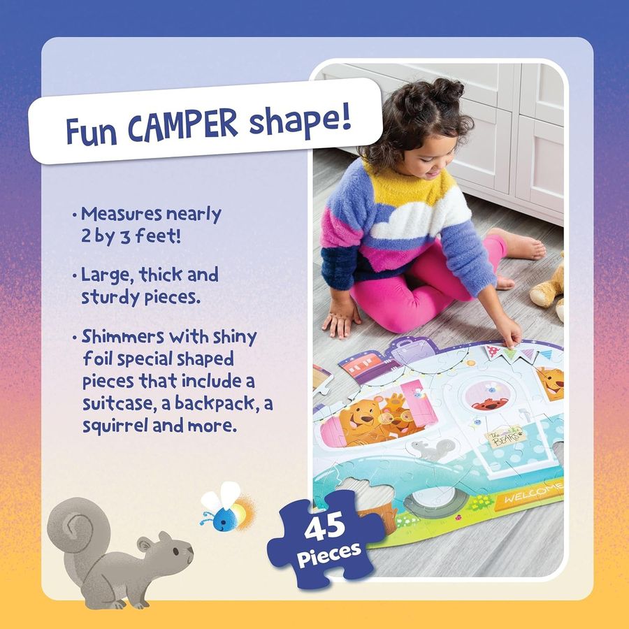 Peaceable Kingdom Shiny Camper Floor Puzzle, 45 Pieces, view 4