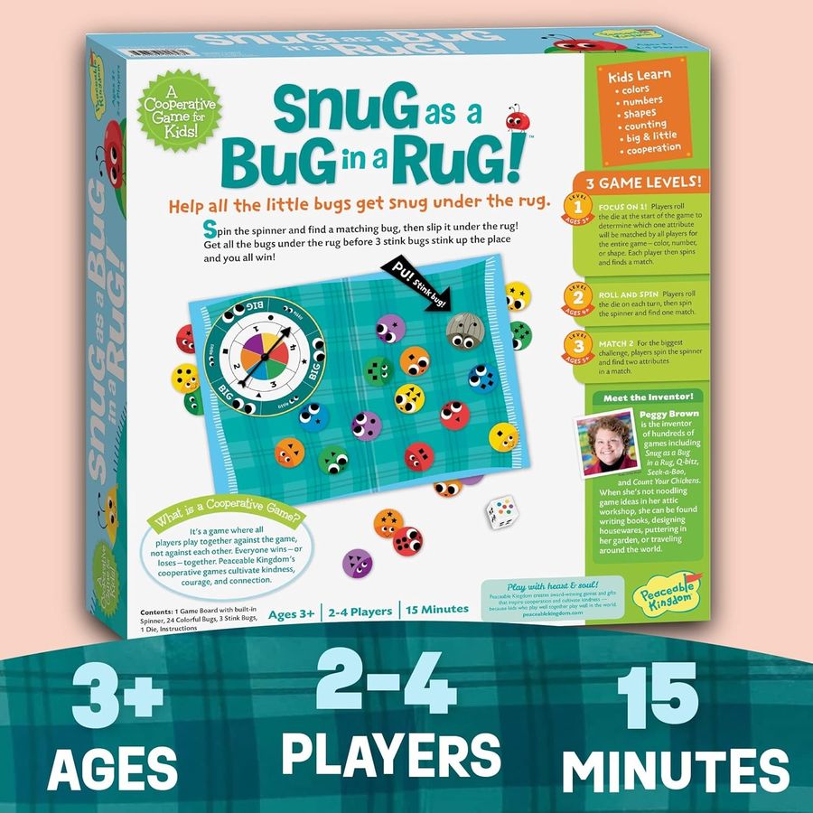 Peaceable Kingdom Snug as a Bug in a Rug Game, view 4