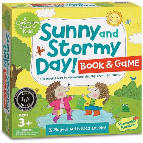 Peaceable Kingdom Sunny and Stormy Day Book and Game