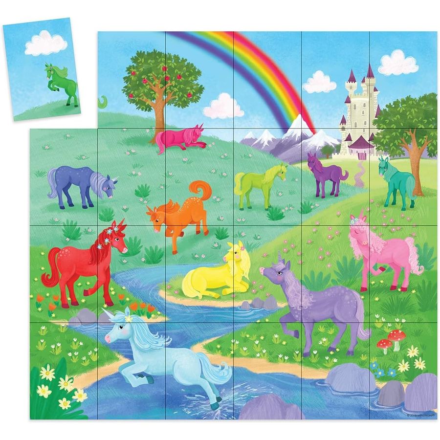 Peaceable Kingdom Unicorn Puzzle and Match Up Game, view 2