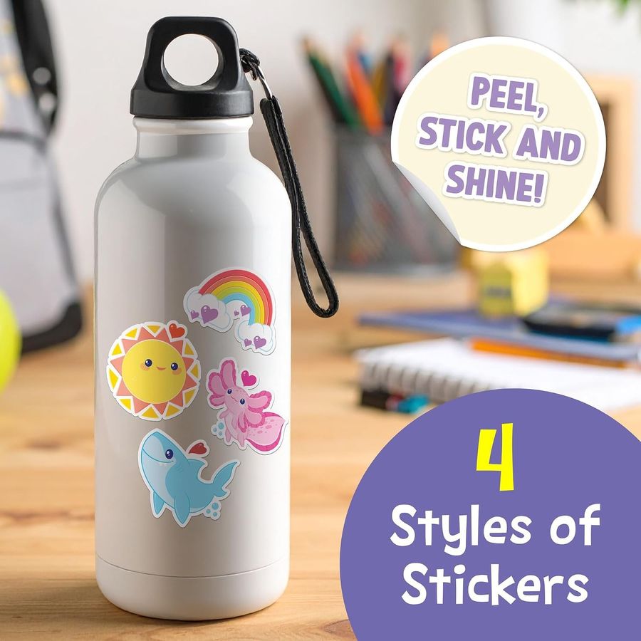 Peaceable Kingdom Water Bottle Sticker Valentines, view 5