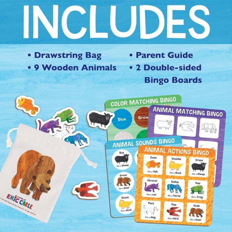 Peaceable Kingdom World of Eric Carle Brown Bear Bingo Game, view 6